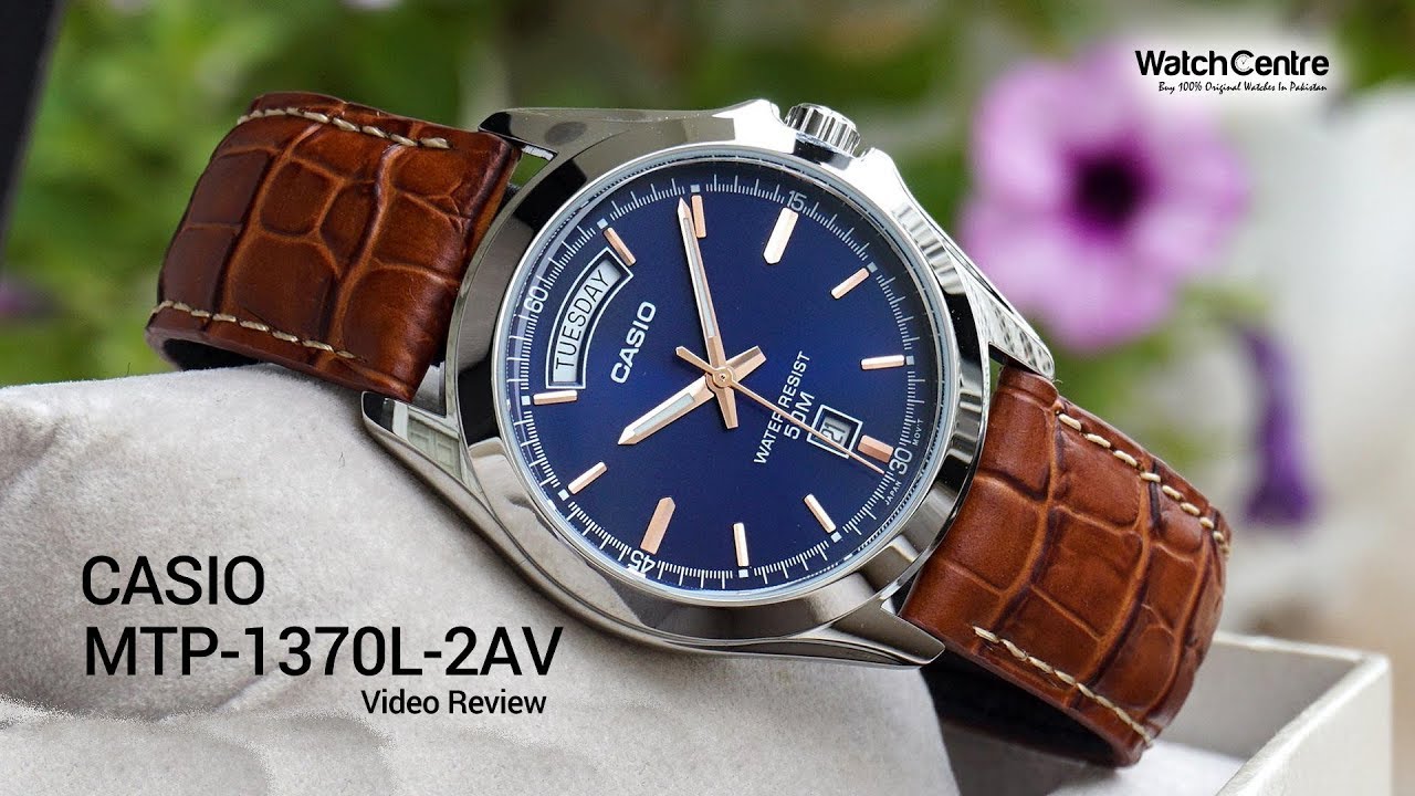 Casio MTP-1370L-2AV Brown Leather Blue Dial Men's Watch Review
