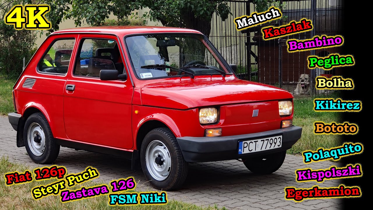Fiat 126 ELX Kaszlak Bambino 1972 &ndash; 2000 Maluch Polski Fiat 126p FSM Niki Steyr Puch, Zastava 126 4K