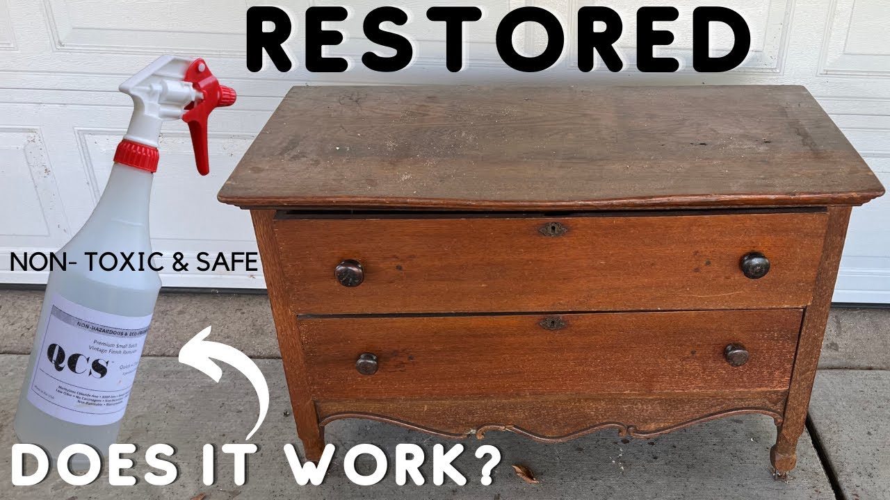 FURNITURE RESTORATION Using a NON Toxic & Safe Furniture Stripper