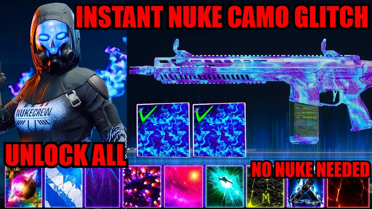 *NEW* INSTANT NUKE SKIN CAMO GLITCH! UNLOCK ALL/BYPASS NUKE! BO7 GLITCHES! ZOMBIES/WARZONE GLITCH!
