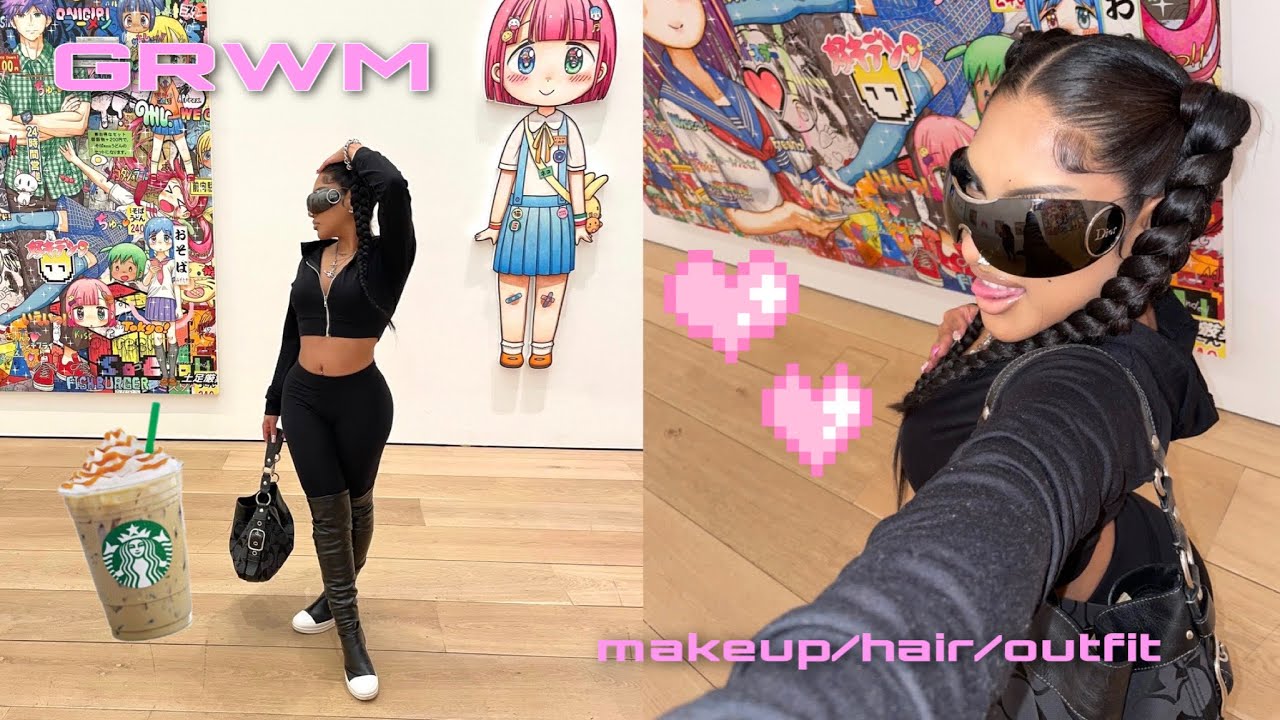 grwm: день девочек в Нью-Йорке ♡ макияж/прическа/наряд