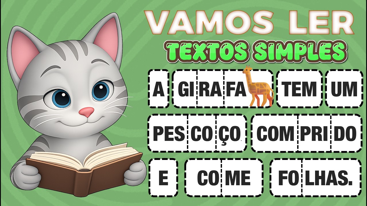VAMOS LER - Textos Fatiados | Textos simples |  Atividade Leitura | 🦛🐘Animais  da Savana 🦏🦒