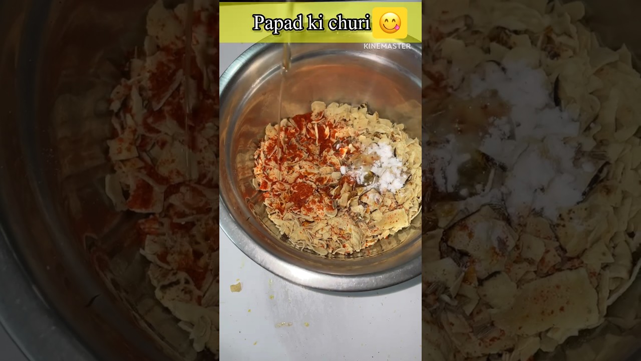 Papad ki churi | papad churi | recipe #shorts #shortvideo #cooking #food #youtubeshorts