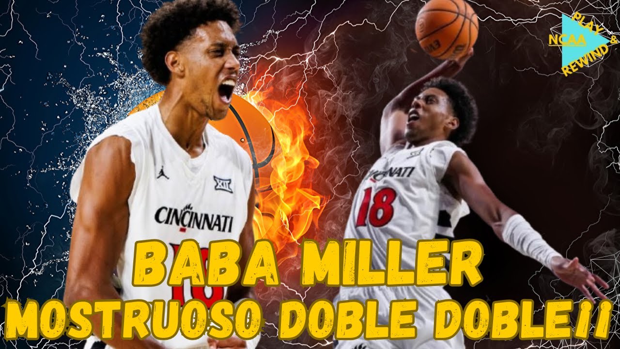 BABA MILLER MOSTRUOSO DOBLE DOBLE ¡ PARA LLEGAR A LOS 1000 PUNTOS EN LA NCCA - Highlights vs UCF