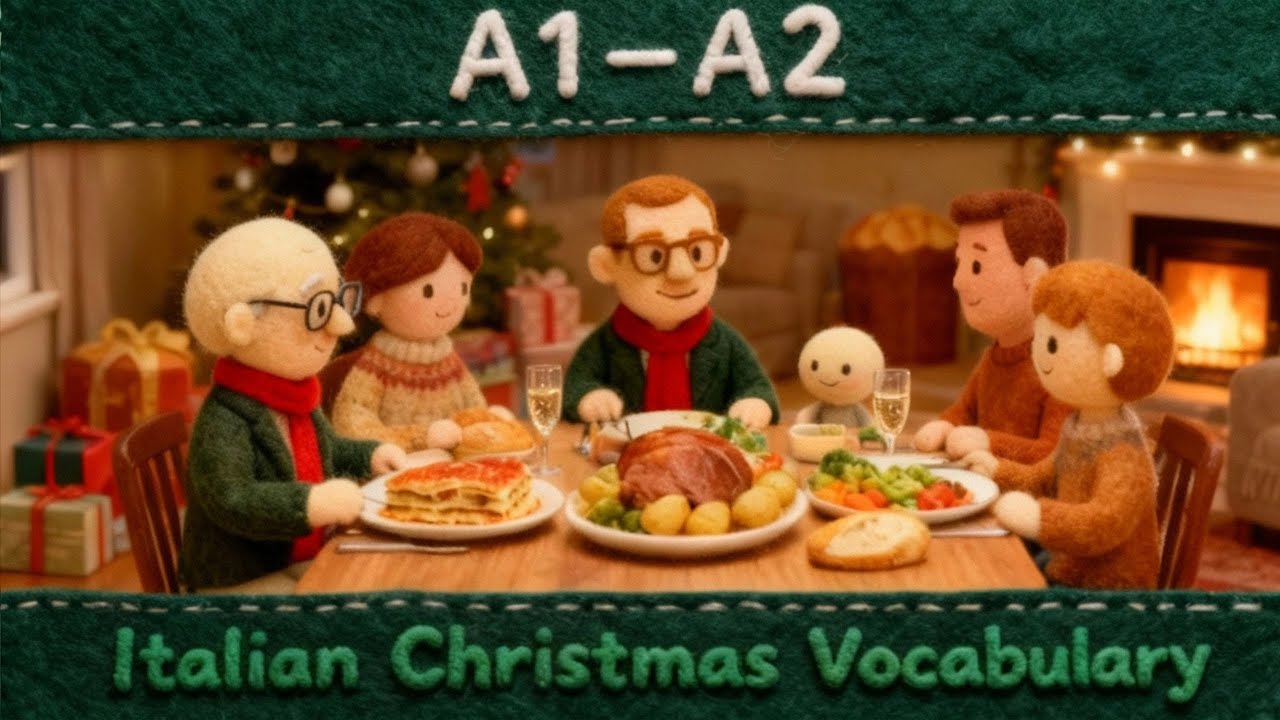 Christmas in Italy 🇮🇹 Easy Italian Story + Vocabulary (A1–A2)