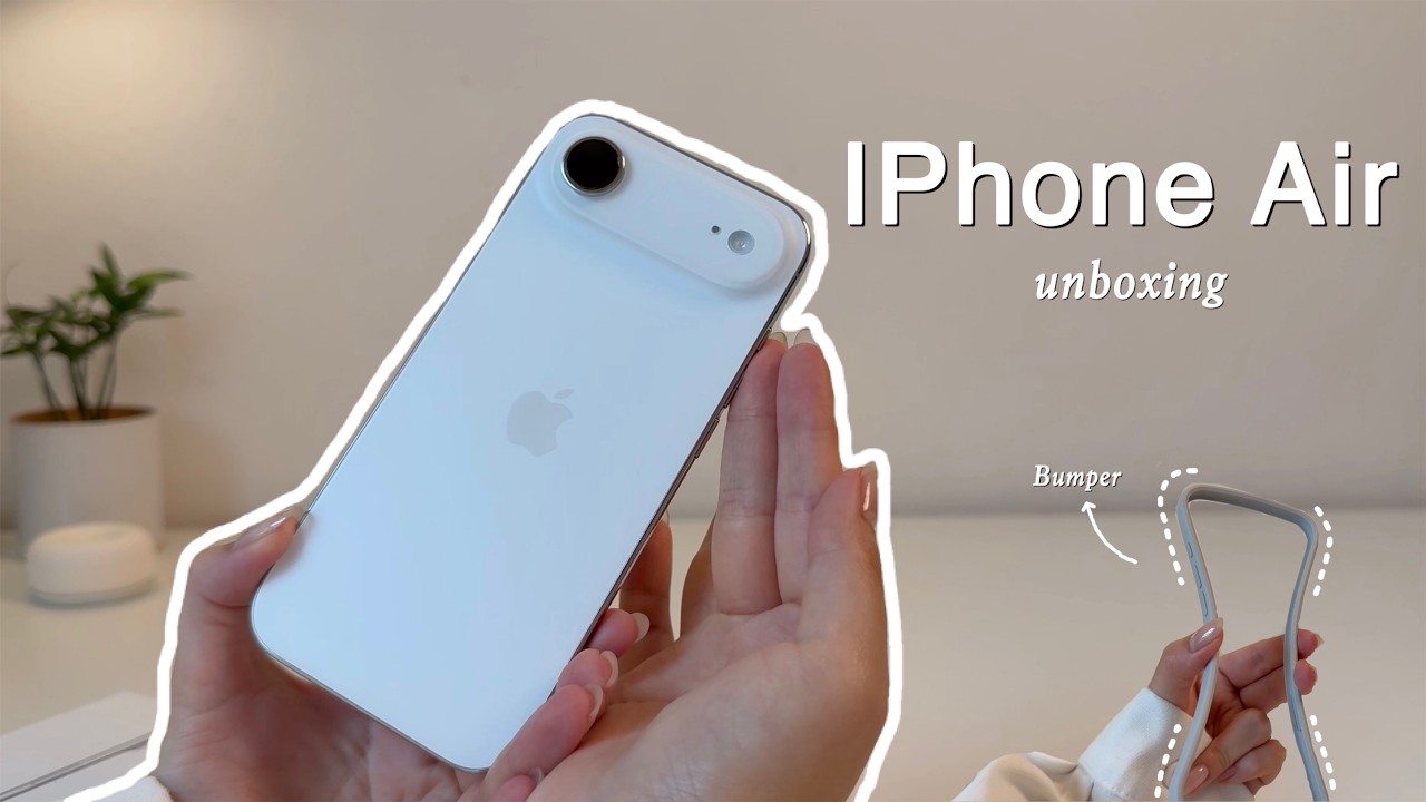 iPhone Air aesthetic unboxing | The lightest iPhone, Apple Bumper Case