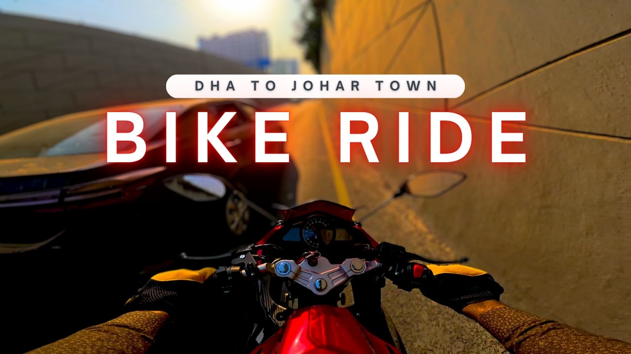 Afternoon Motorcycle Ride From DHA to Johar Town Lahore | No Talking | Raw Sound | Akrapovic Exhaust