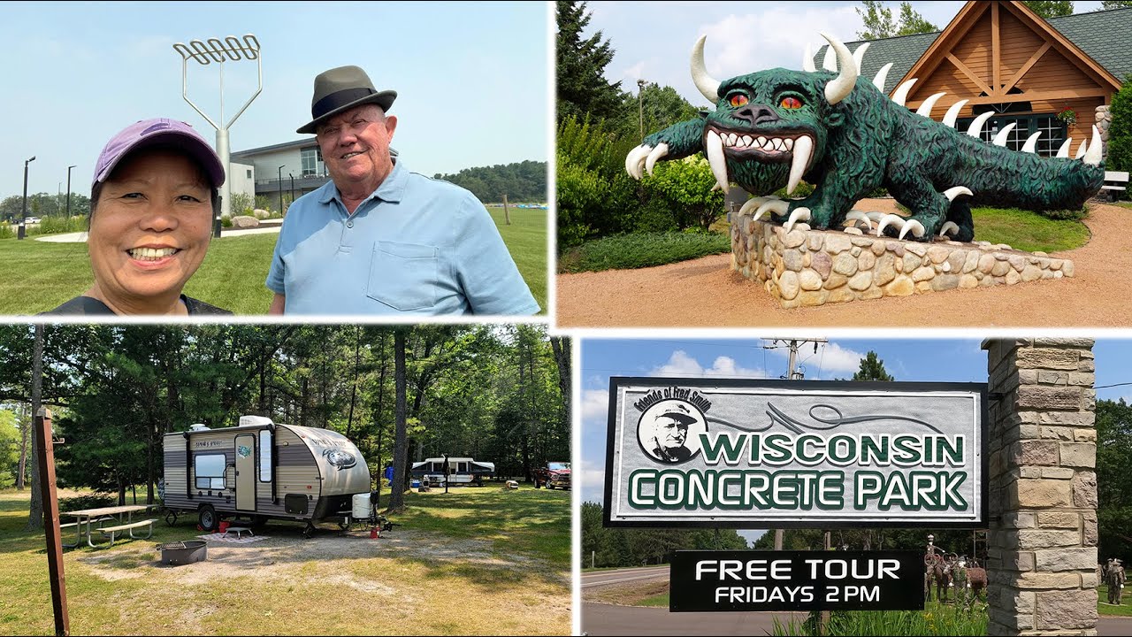 1009 ★ Fred Smith's Wisconsin Concrete Park ★ Largest potato masher ★ Forest of Chainsaw Totem Poles