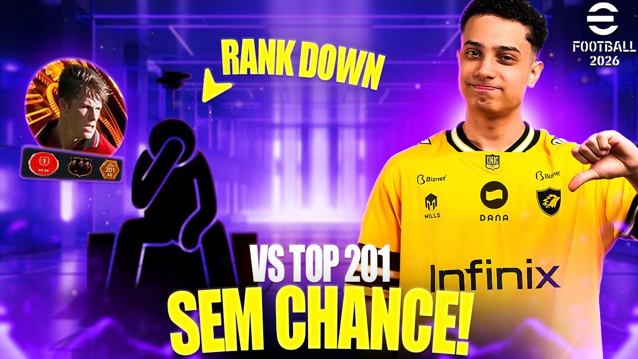 TOP 200 GLOBAL NÃO TEVE CHANCE DE FINALIZAR NA PARTIDA 😅 | Efootball 2026