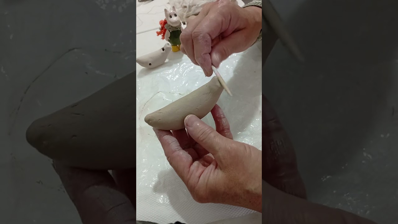 Making a whale whistle #handmade #ceramic