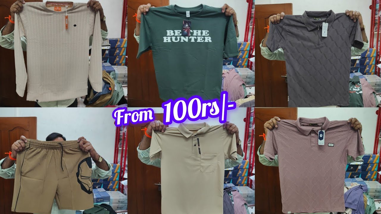 chickpet bangalore wholesale men's t shirts, night wear collection || courier available