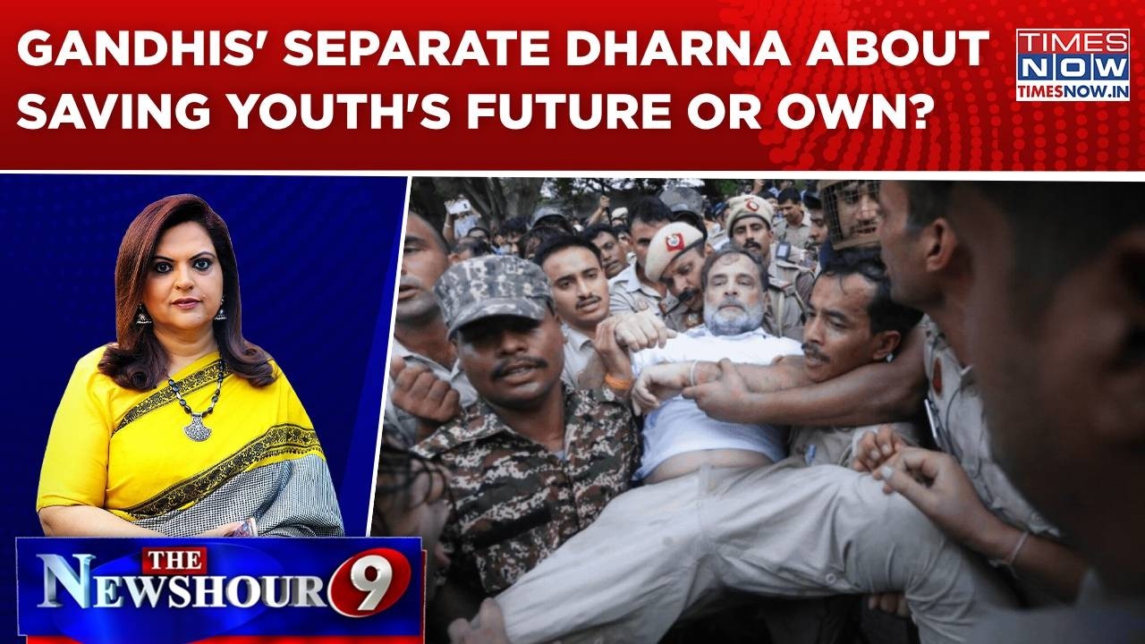 Gandhis' Separate Dharna At PM House Amid CJP Protest About Saving Youth's Future Or Own? WATCH