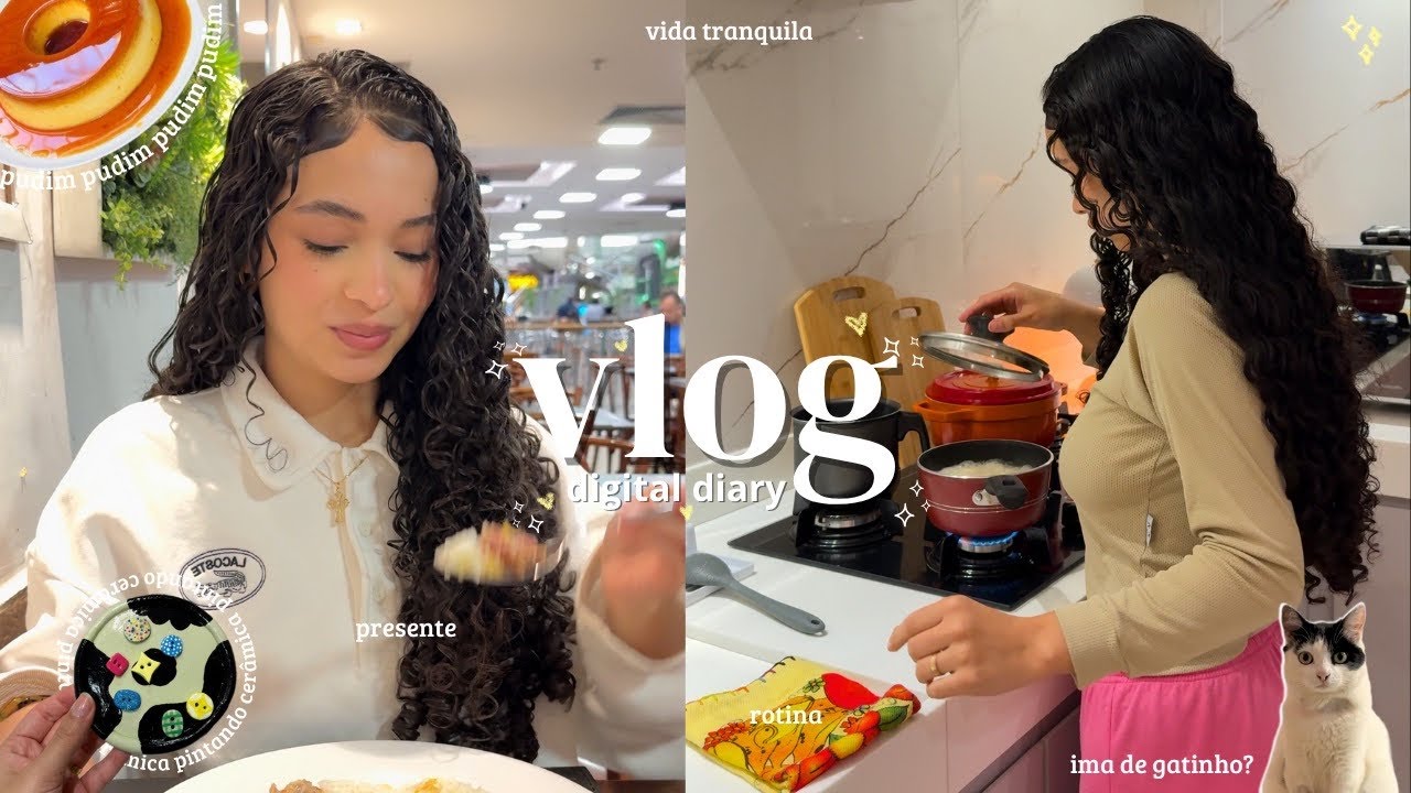 VLOG digital diaries 💌| pintando cerâmica, minha vida tranquila, presente de aniversário💐
