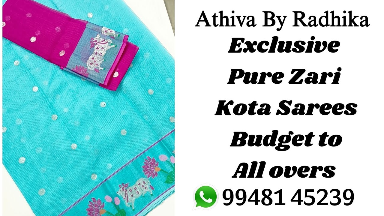 Exclusive Pure Zari Kota Sarees Budget to All overs #trending #viral #purezarikota #zarikotasarees 