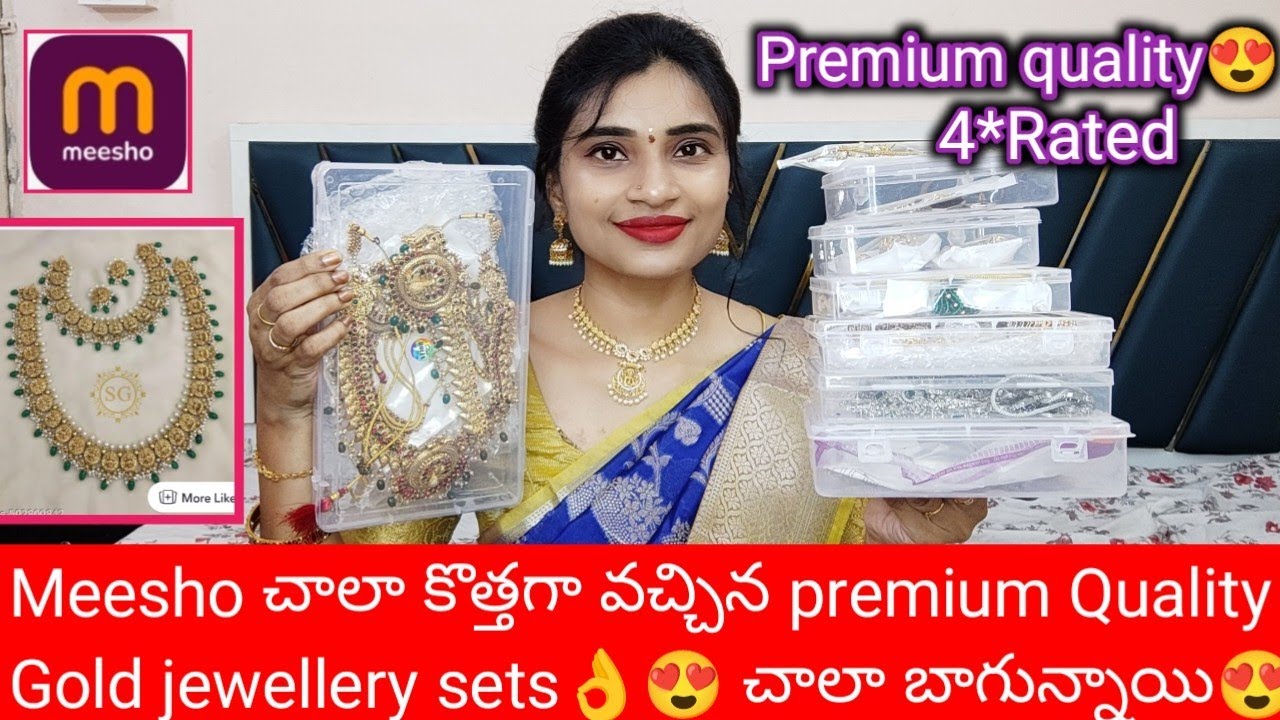 Meesho festive collection premium quality jewellery sets👌😍 మీ అందరికీ నచ్చే కలెక్షన్👌😍#meesho sarees