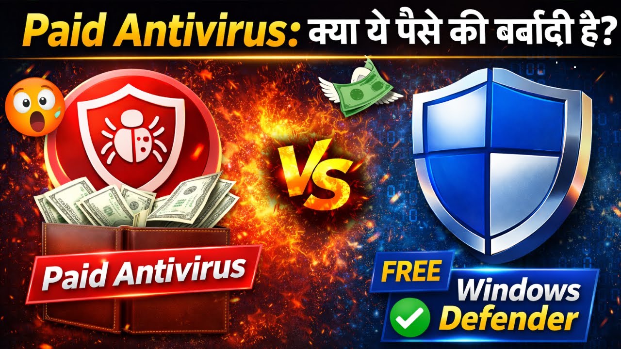 🔥 REAL TRUTH 🔥 Paid Antivirus: क्या ये पैसे की बर्बादी है? 🛡️ Windows Defender vs Antivirus