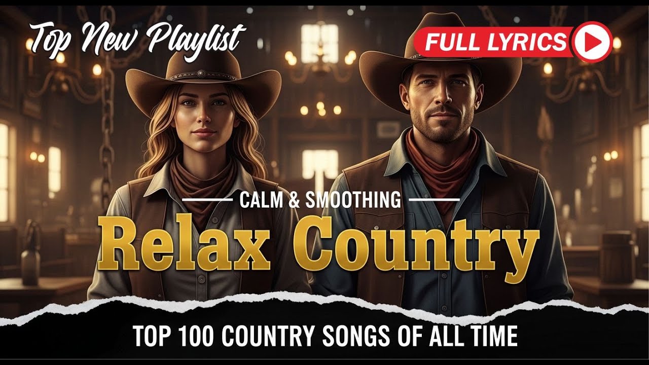 Calm Country Playlist for Relax Work Pop Ballad Study Coffee With Lyrics
