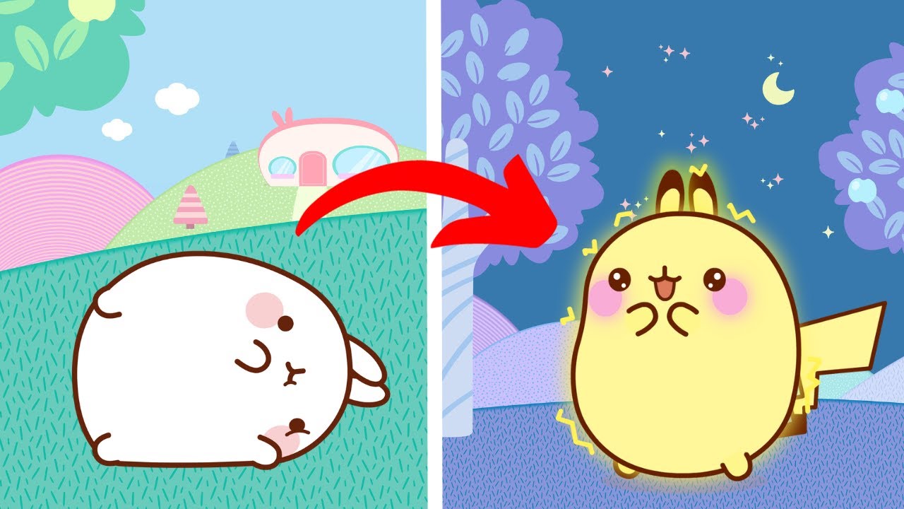 Molang becomes ELECTRO MOLANG ⚡ | Funny Compilation For Kids
