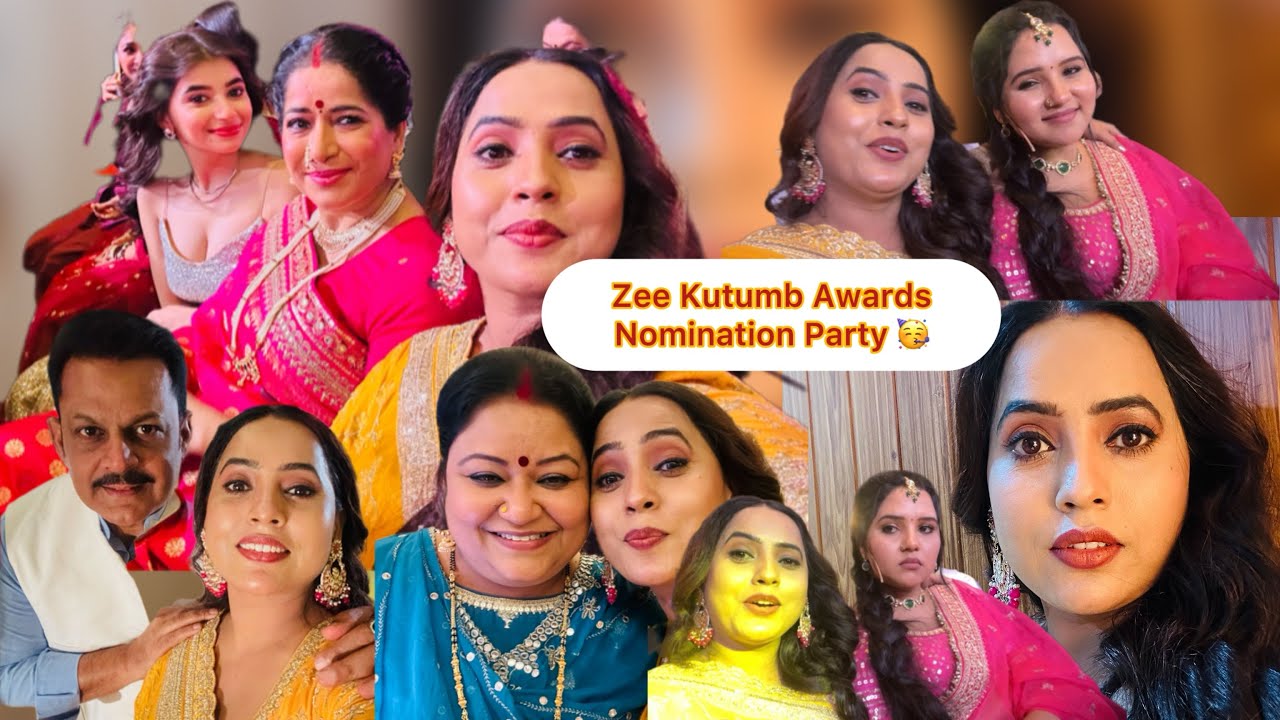 Zee Kutumb Awards Nomination  #sheebaazharsamratvlogs #zeekutumbaawards #party #vasudha  #vasudev 