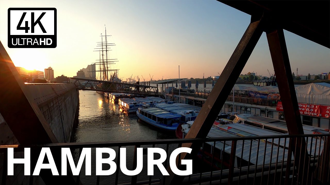 Sonnenaufgang Spaziergang, Landungsbrücken, Rathaus, Jungfernstieg, Hauptbahnhof Hamburg, Germany 🇩🇪