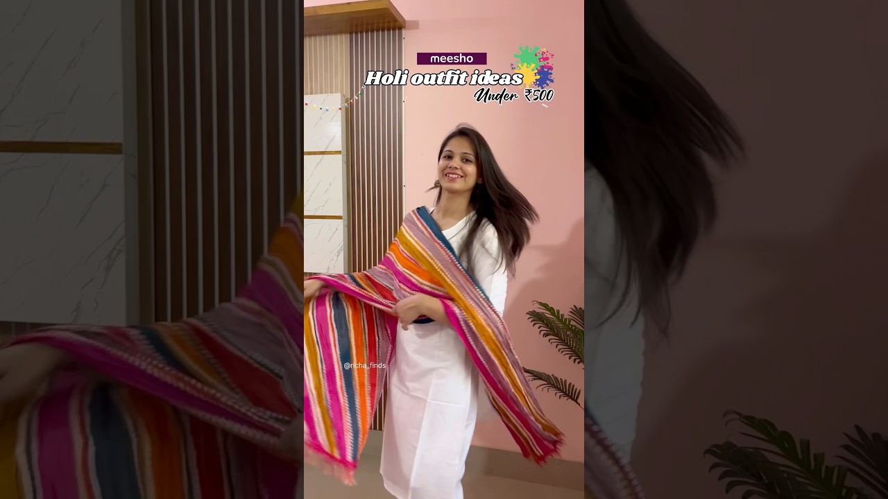 Meesho holi outfit ideas &hearts;️🎀 #meesho #holi #outfit #holioutfit #holispecial #meeshohaul #shorts