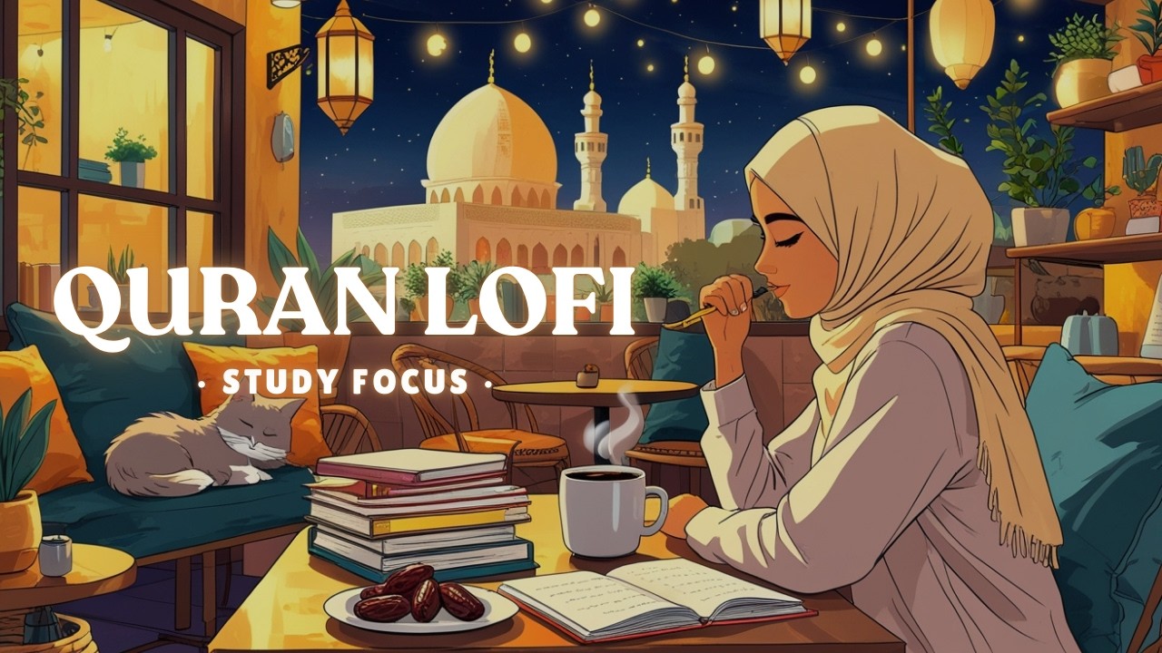 Quran Lofi Girl 🌙  Study With Me Recitation for Deep Focus | Calm Rain & Night Ambience