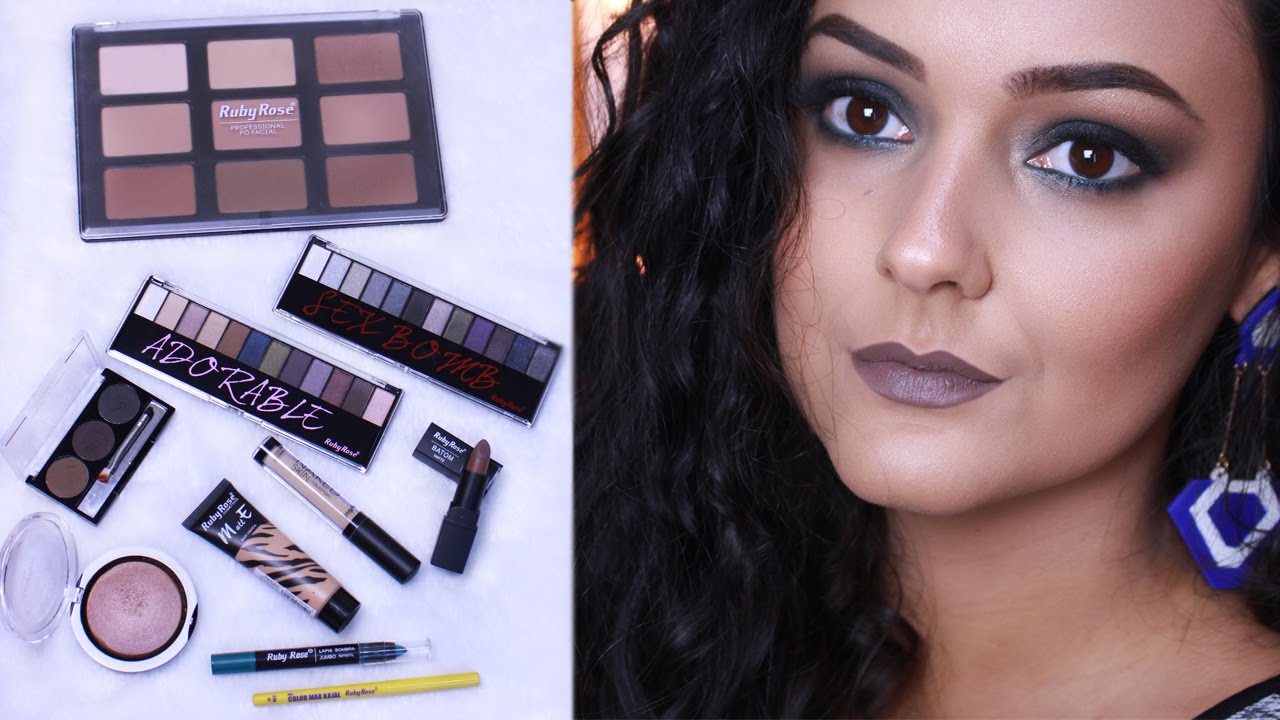 MAQUIAGEM COM PRODUTOS RUBY ROSE - Por Jéssica Freitas