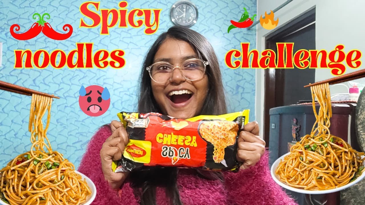 Spicy 🔥 noodles challenge | @teyaslife | #dailyvlog #challenge #prank #noodles