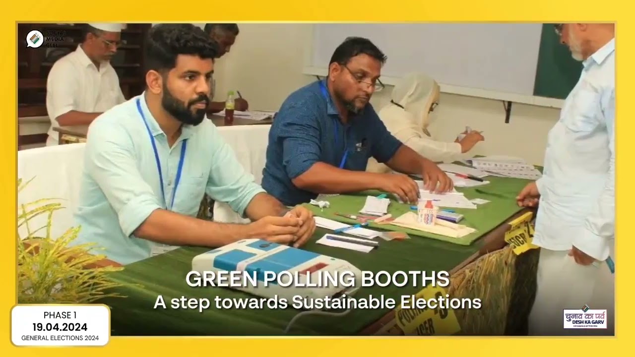 Shades of green at the polls  Polling at eco friendly polling booths! 🌱