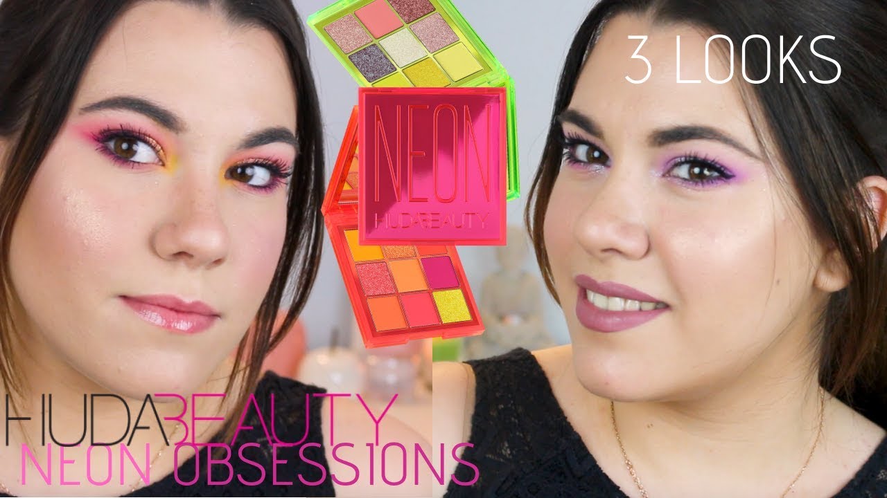 NEON OBSESSIONS la nueva paleta de HUDA BEAUTY | Review, 3 Looks y swatches