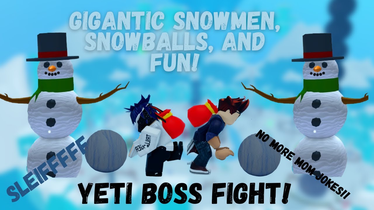 GIGANTIC SNOWMEN ALL AROUND, EVIL BEARS, YETI BOSS AND SNOW! | Snowman Simulator - Roblox