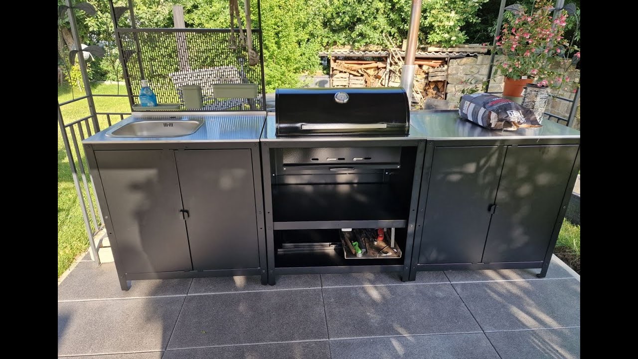 1 Unboxing  & assembly Ikea grillskar outdoor kitchen/Auspacken & Aufbau Ikea Grillsk&auml;r Outdoork&uuml;che