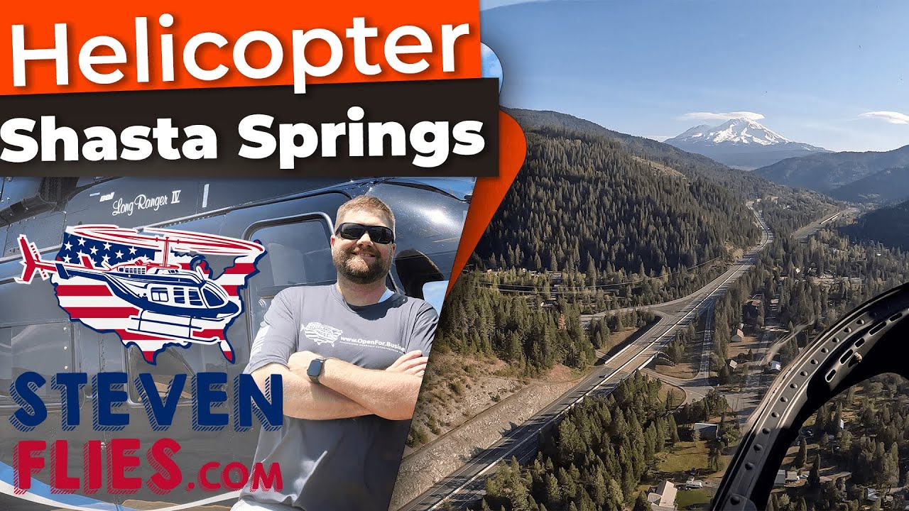 🚁 Helicopter Flight Over Shasta Springs, Mt Shasta, CA