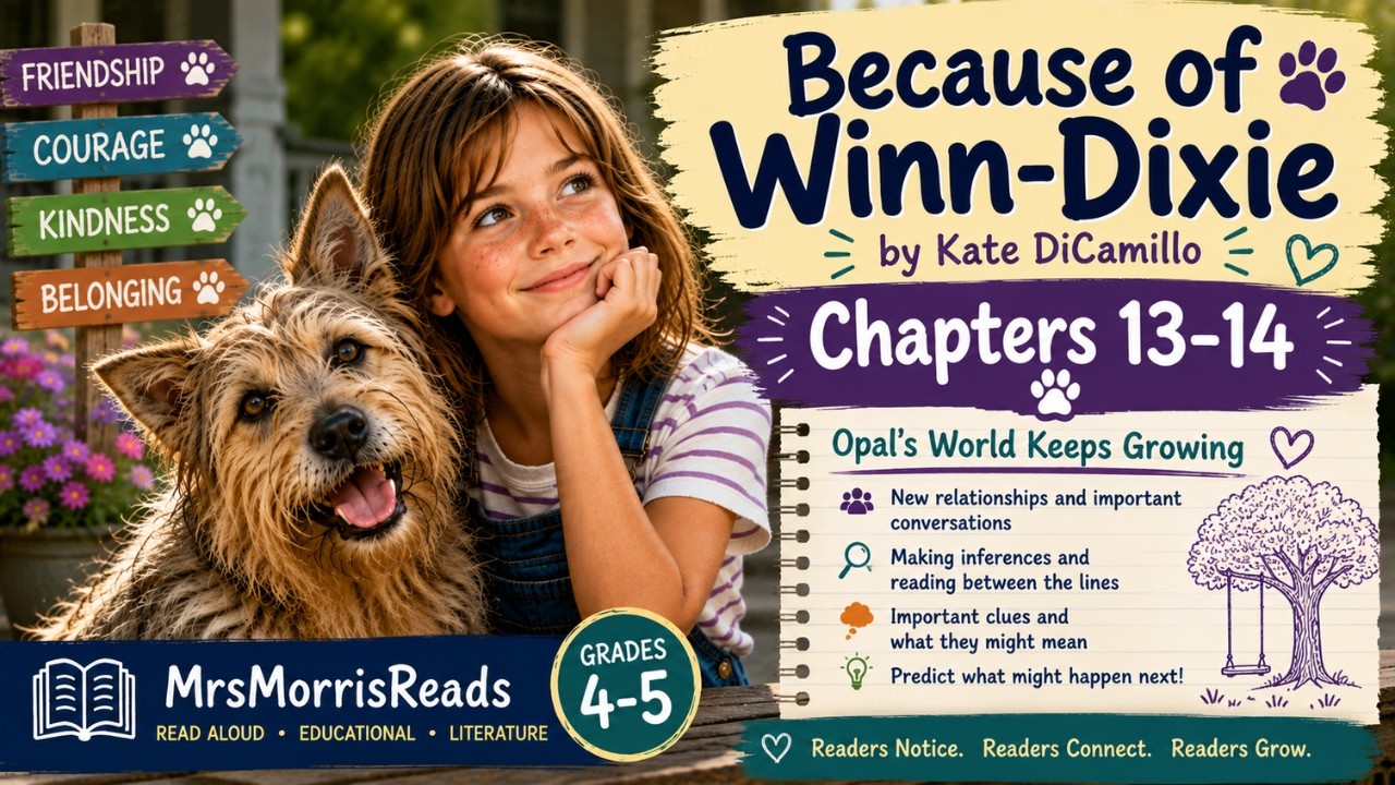 Because of Winn-Dixie Read Aloud | Chapters 13–14 | Kate DiCamillo | 4th & 5th Grade Novel Study
