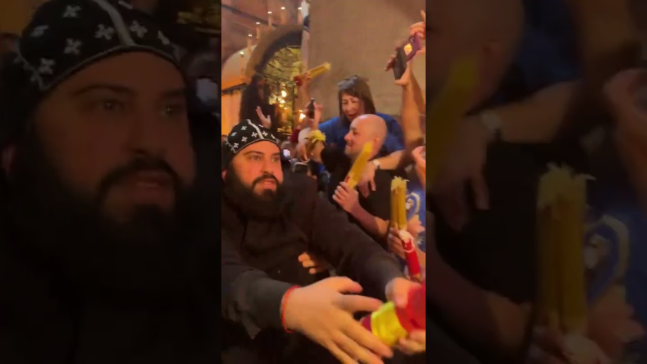 The Light of resurrection from the Tomb Of Jesus Christ | Jerusalem | Syriac Orthodox Church