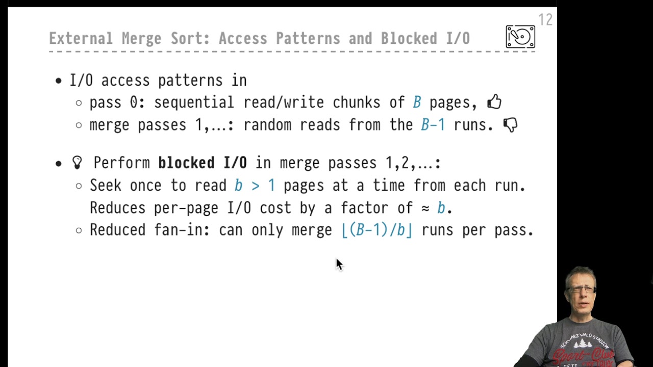 DB2 — Chapter #11 — Video #61 — Blocked I/O during passes 1, 2, ... and Replacement Sort in pass 0