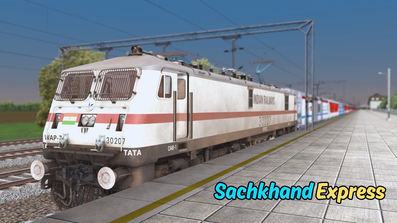 WAP-7 Locomotive with LHB coaches Sachkhand Express Train depart at khanna station | @HintsGamerz