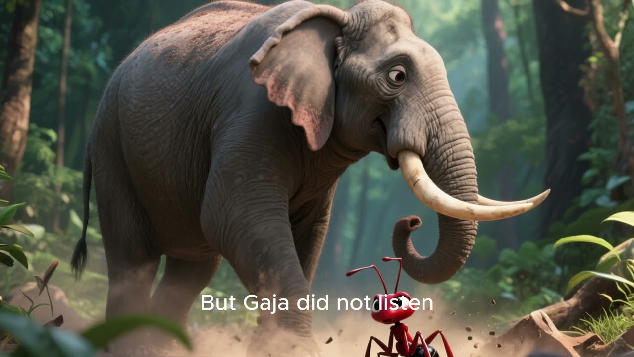 “చిన్న చీమ పెద్ద ఏనుగుకి ఇచ్చిన గట్టి బుద్ధి!” 🐜🐘 #shorts #viral #viralvideo #trendingnow #telugukid