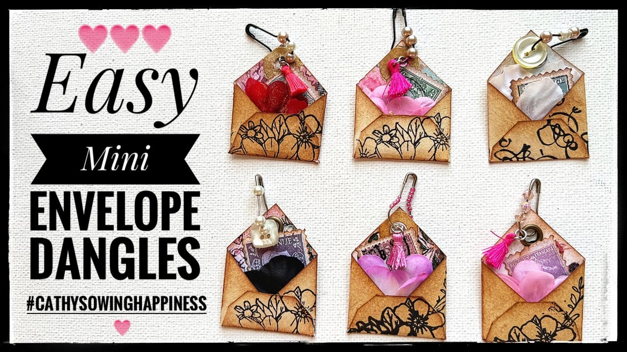 Easy - Mini Envelope Dangles #cathysowinghappiness