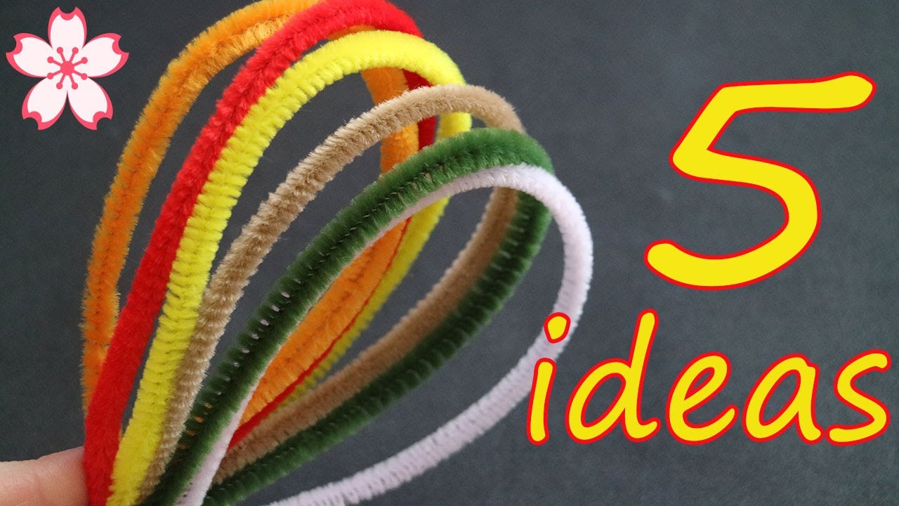 ❤5 WONDERFUL IDEAS ❤FLOWERS made of pipe cleaner