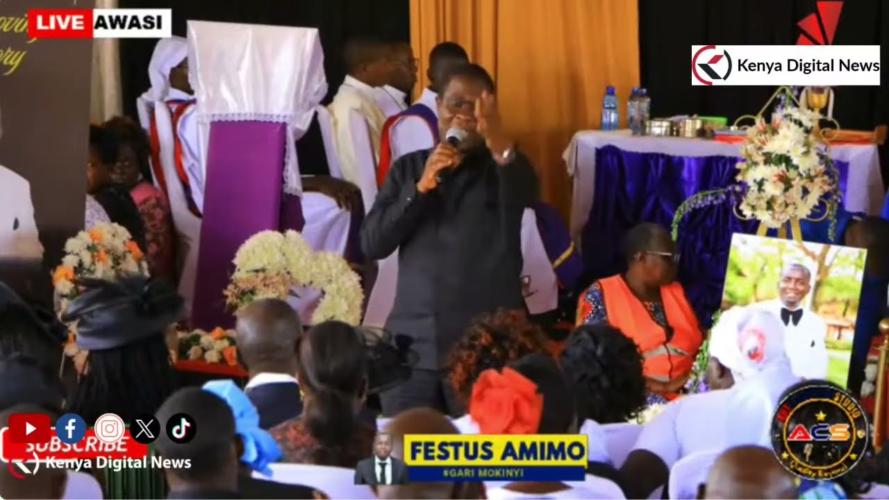 Listen to CS Opiyo Wandayi Speech at Festus Amimo's Burial in Awasi.