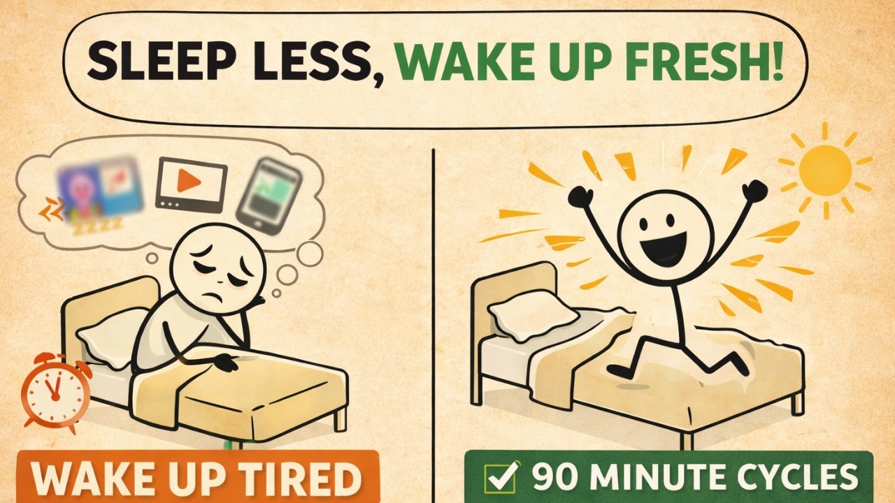 How to Sleep Less and Still Wake Up Fresh  |  5 - Minute Guide