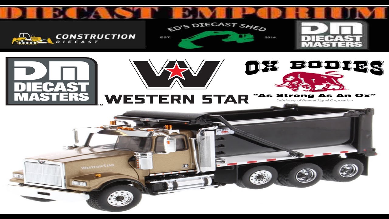 Модель самосвала Western Star 4900 SFFA Ox Stampede в масштабе 1:50 от Diecast Masters.