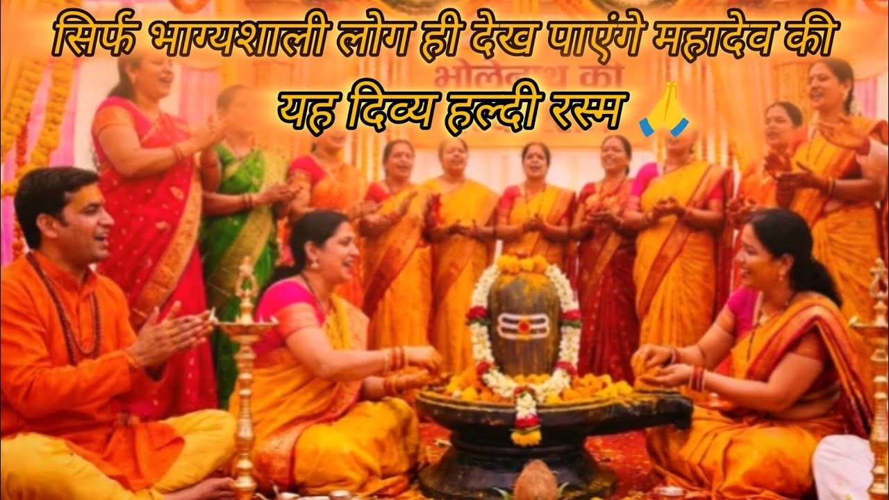 #भोलेनाथ की दिव्य हल्दी रस्म | Original Temple Haldi Ceremony | Shivratri Special Mahadev Video