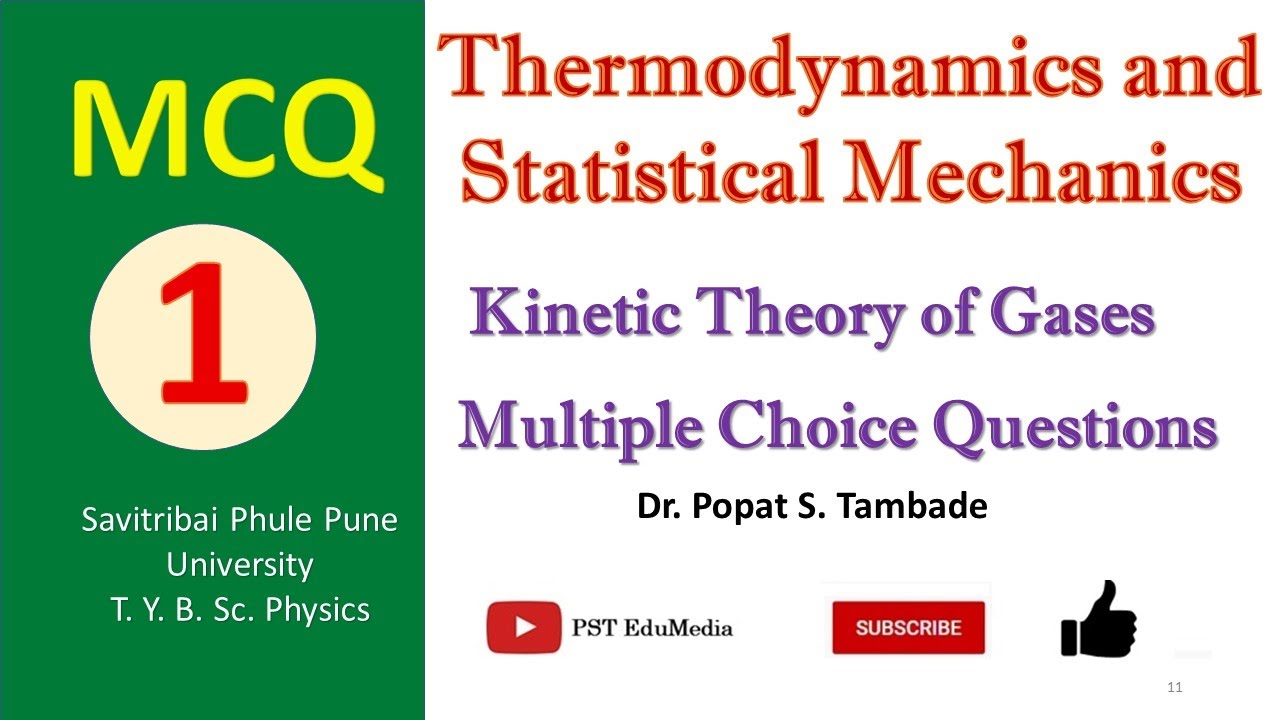 MCQ in Thermodynamics & Statistical Physics | Kinetic Theory of Gases | IIT JAM / BSc Physics