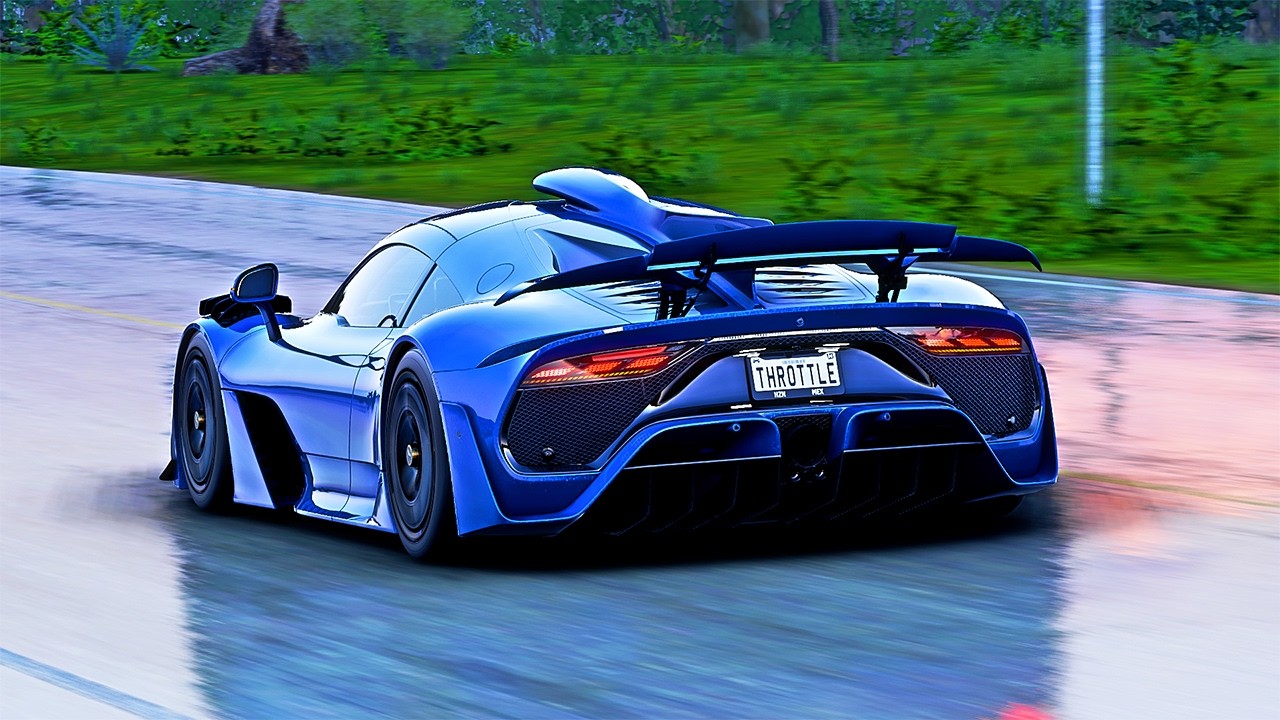 Mercedes AMG One vs Koenigsegg Goliath hyper car race in Forza Horizon 5 Logitech G29 gameplay 