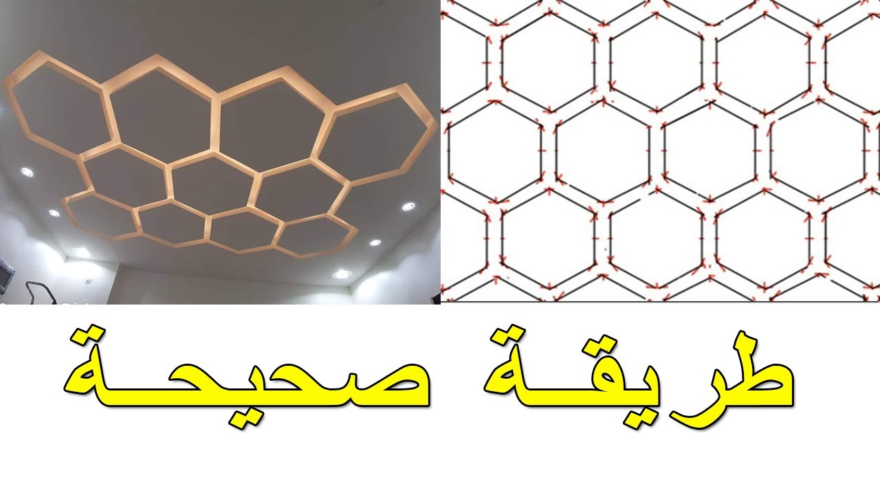 Beehive décor with gypsum طريقة صحيحة لرسم ديكور خلية النحل بالجبس، أحدث تصميم