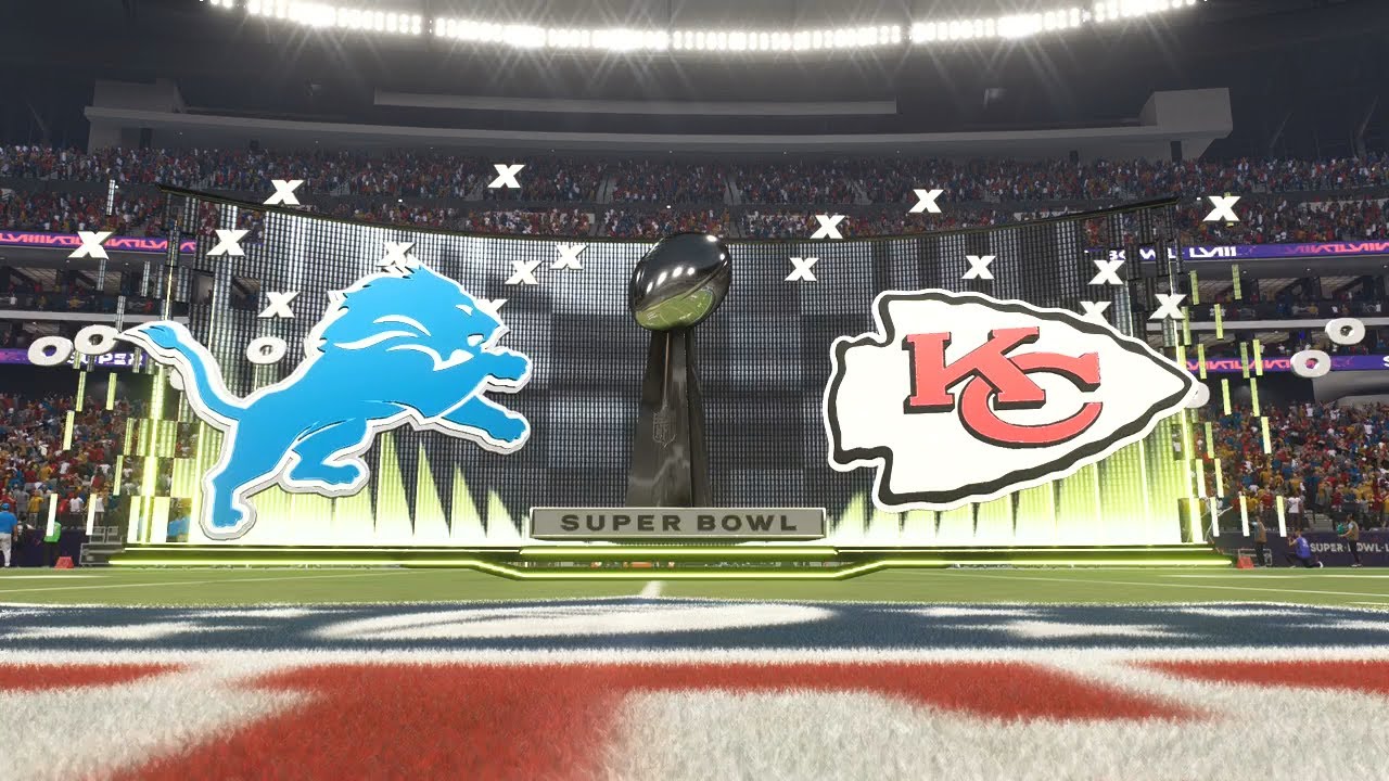 Madden NFL 24 - Detroit Lions Vs Kansas City Chiefs Simulation PS5 SuperBowl 58 Predictions