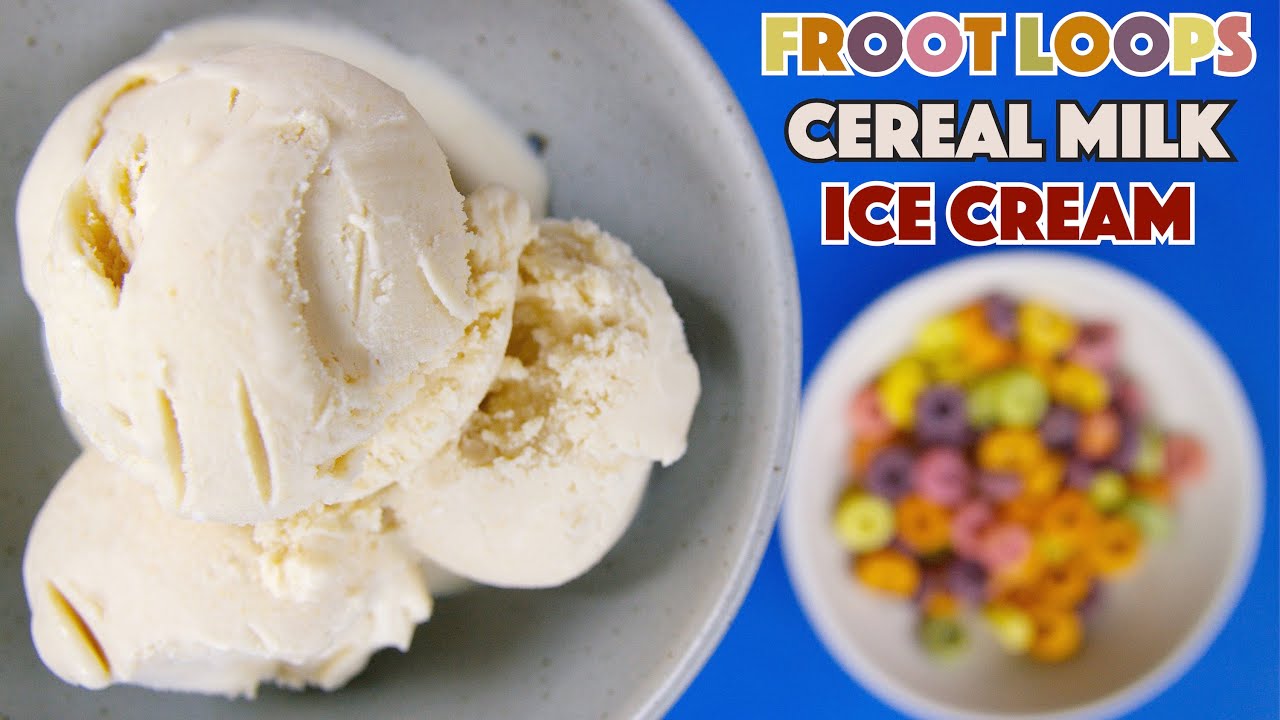 FROOT Loops Cereal Milk ICE Cream Recipe