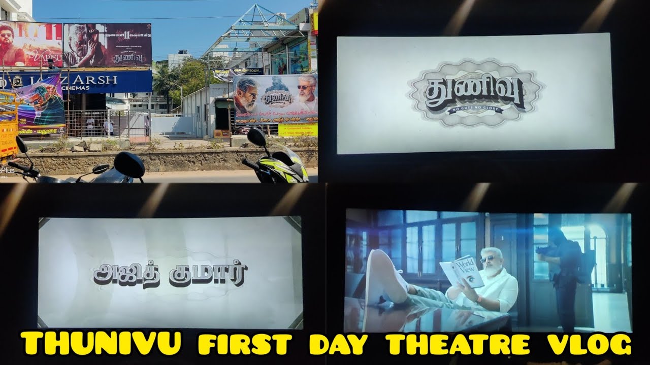 Thunivu theatre response vlog at Madurai JAZZ & ARSH CINEMAS l Thunivu movie review l Blockbuster 😎🔥